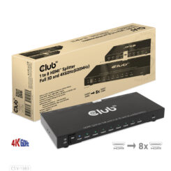 CLUB3D 8-poorts HDMI™ splitter 1 to 8 Full 3D and 4K60Hz(600MHz) - Afbeelding 4