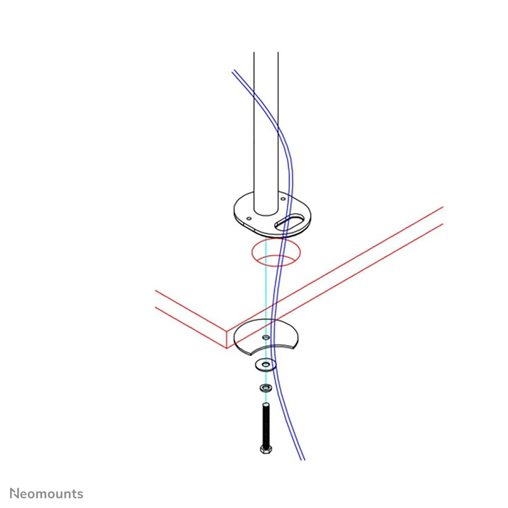 Neomounts FPMA-D960GROMMET Bureaudoorvoerbuis 10-30" - Afbeelding 3