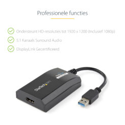 StarTech.com USB 3.0-naar-HDMI externe Multi-Monitor grafische videoadapter voor Mac & pc – DisplayLink gecertificeerd – HD 1080p - Afbeelding 10