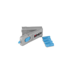 Lindy 40324 poortblokker Poortblokker + sleutel DisplayPort Blauw Acrylonitrielbutadieenstyreen (ABS) 5 stuk(s) - Afbeelding 6