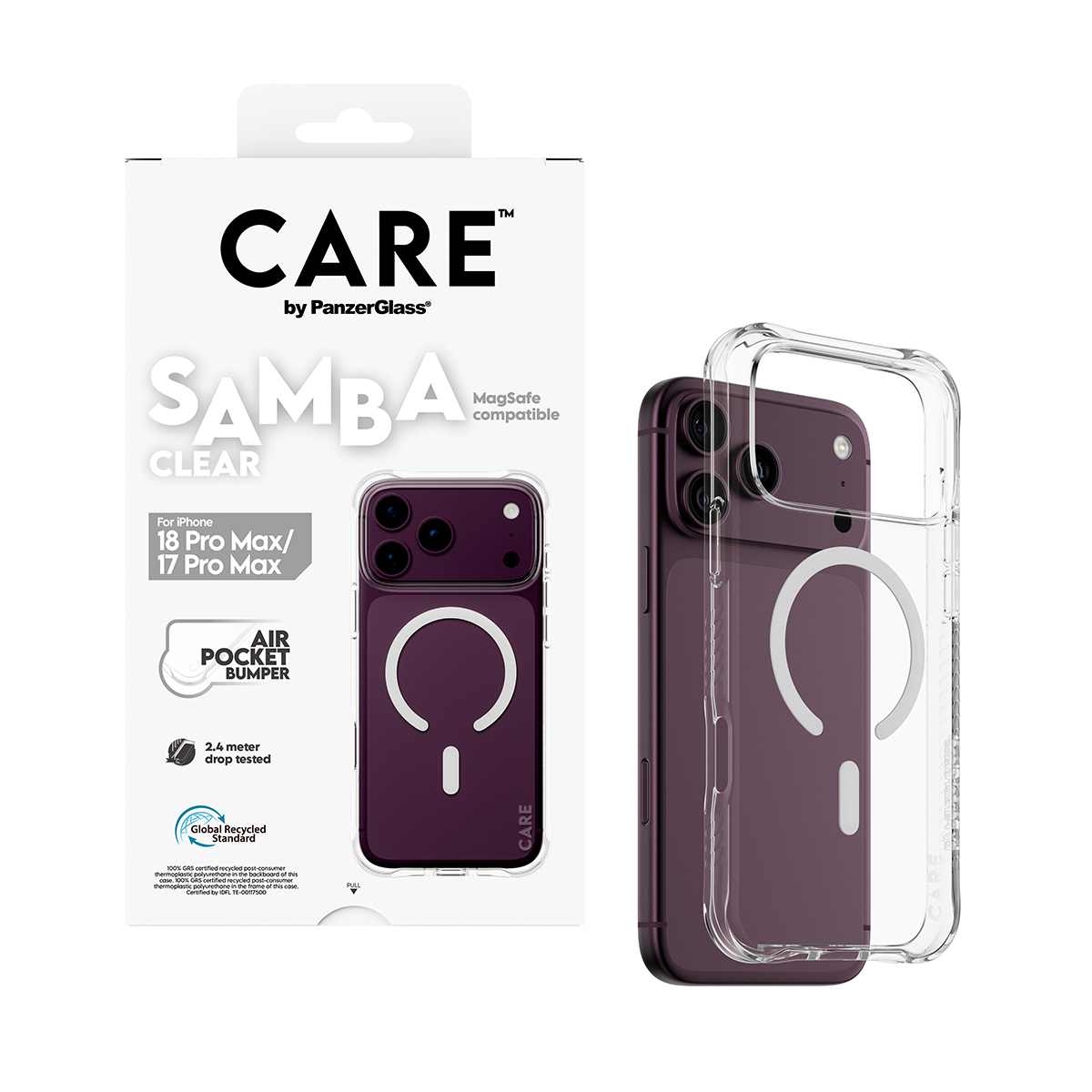 PanzerGlass CARE™ by ® Samba Case Transparent w. White MagSafe iPhone 2026 Pro Max | 17 Pro Max mobiele telefoon behuizingen Hoes Transparant - Afbeelding 6