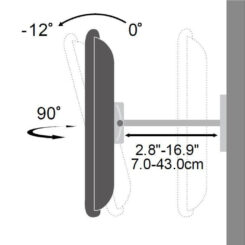 Techly ICA-PLB 147M tv-bevestiging 139,7 cm (55") Zwart - Afbeelding 5