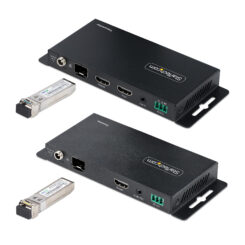 StarTech.com 4K HDMI over Fiber Extender Kit, 4K 60Hz tot 1km (Single Mode) of 300m (Multimode) LC Fiber Optic, HDR, HDCP, 3.5mm Audio/RS232/IR Extender, Transmitter & Receiver Kit, HDMI Rx/Tx - Afbeelding 3