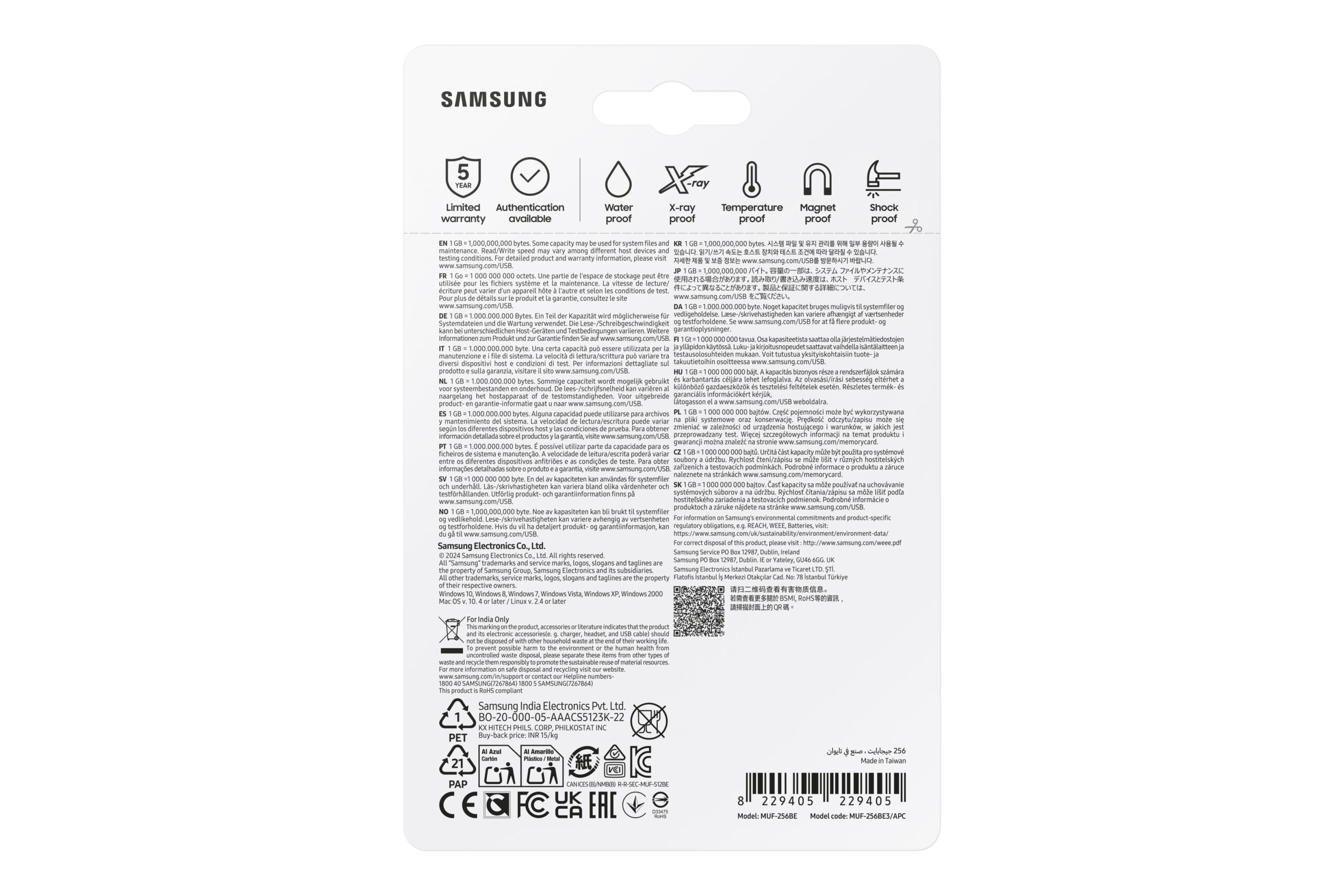 Samsung MUF-256BE USB flash drive 256 GB USB Type-A 3.2 Gen 1 (3.1 Gen 1) Zilver - Afbeelding 15