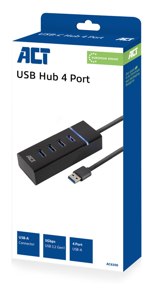 ACT USB hub 3.0, 4 poorts USB-A - Afbeelding 3