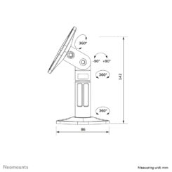 Neomounts SPEAKER-W100 Speaker houder - universeel - full motion - Afbeelding 12