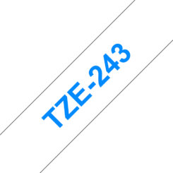 Brother TZE-243 labelprinter-tape Blauw op wit - Afbeelding 2