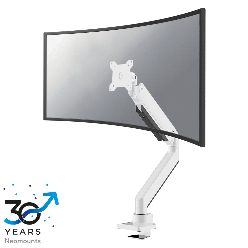 Neomounts NM-D775WHITEPLUS Monitorarm 10-49" - gasveer - Topfix - 180°-stop - Afbeelding 2