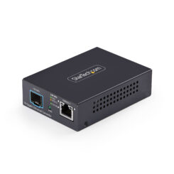 StarTech.com 10GbE Multi-Gigabit Open SFP+ Glasvezel Media Converter, 10G/5G/2.5G/1G/100M, Koper naar 10GBASE-X, Single-Mode, Multi-Mode, 16K Jumbo Frames, TAA - Afbeelding 2