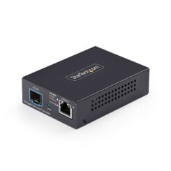 StarTech.com 10GbE Multi-Gigabit Open SFP+ Glasvezel Media Converter, 10G/5G/2.5G/1G/100M, Koper naar 10GBASE-X, Single-Mode, Multi-Mode, 16K Jumbo Frames, TAA