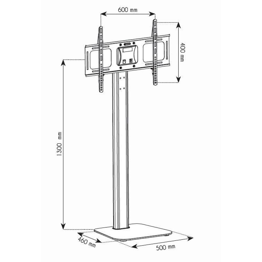 Techly ICA-TR11 tv-bevestiging 177,8 cm (70") Zwart, Zilver - Afbeelding 4