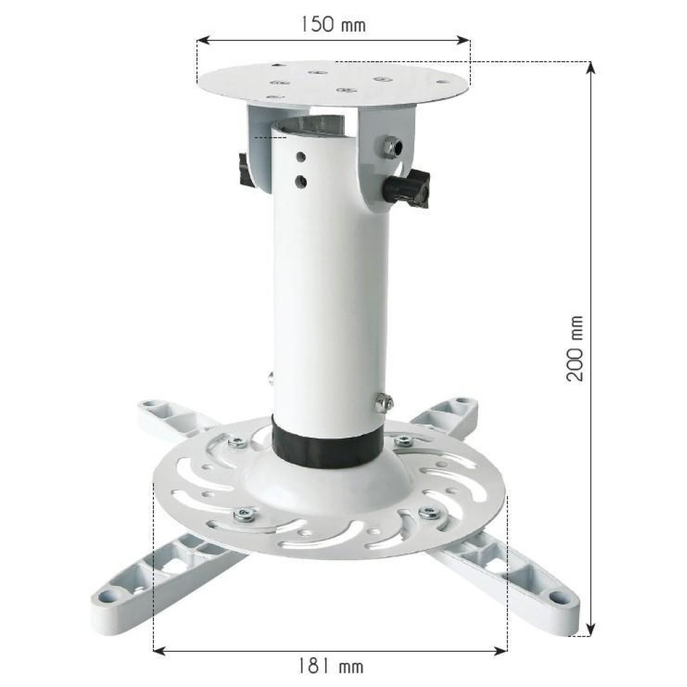 Techly ICA-PM 200WH projector beugel Plafond Wit - Afbeelding 4