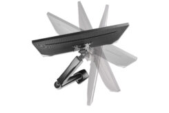 Manhattan Bureaubeugel voor TV’s en monitoren (Volledig Verstelbaar met veer), voor schermen 13"–27", met tafelklem of bladdoorvoer, VESA-compatibiliteit: 75x75 en 100x100 mm (controleer de afmetingen van de vier montagegaten aan de achterzijde), max. 9 kg, zwart - Afbeelding 6