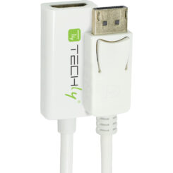 Techly 0.15m DisplayPort 1.2 - HDMI M/F 0,15 m Wit - Afbeelding 6