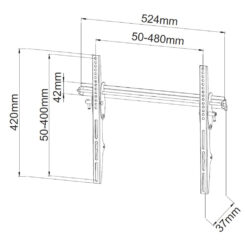 Techly ICA-PLB-133MTY 139,7 cm (55") Zwart - Afbeelding 4
