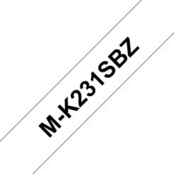 Brother M-K231SBZ labelprinter-tape Zwart op wit - Afbeelding 2