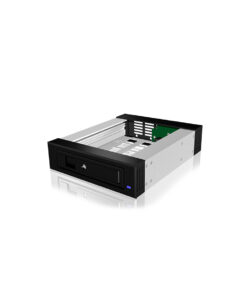 ICY BOX Carrier IB-129SSK-B HDD-behuizing Aluminium, Zwart 2.5/3.5"