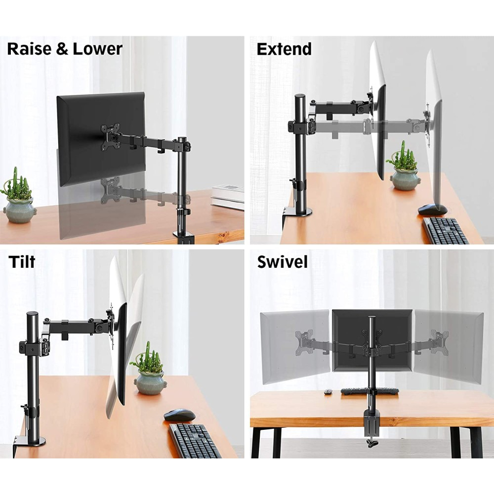 Techly ICA-LCD 503BK flat panel bureau steun 81,3 cm (32") Zwart - Afbeelding 10