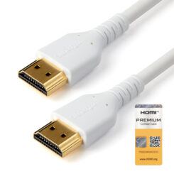 StarTech.com 2 m Premium Gecertificeerde HDMI 2.0 Kabel met Ethernet, Duurzame High Speed UHD 4K 60Hz HDR, Robuuste M/M Kabel met Aramidevezel, TPE, Ultra HD Monitors, TVs & Displays - Afbeelding 2