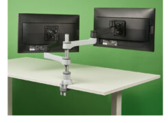 R-Go Tools Monitorarm R-Go Zepher, verstelbare dubbele monitorarm, 100% circulair, tot 8 kg draagvermogen, zwart - Afbeelding 2