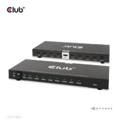 CLUB3D 8-poorts HDMI™ splitter 1 to 8 Full 3D and 4K60Hz(600MHz) - Afbeelding 8