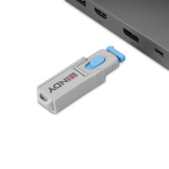Lindy 40324 poortblokker Poortblokker + sleutel DisplayPort Blauw Acrylonitrielbutadieenstyreen (ABS) 5 stuk(s) - Afbeelding 4