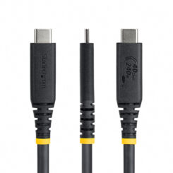 StarTech.com 50cm USB4 Kabel, 40Gbps, USB-IF Gecertificeerde USB-C Kabel, 240W PD, 8K 60Hz/4K 240Hz DP2.1 DP40, TPE Mantel, Thunderbolt 4 Compatibel, Zwart - Afbeelding 3