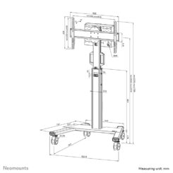 Neomounts FL50S-825WH1 TV trolley 37-75" - TÜV - Afbeelding 21