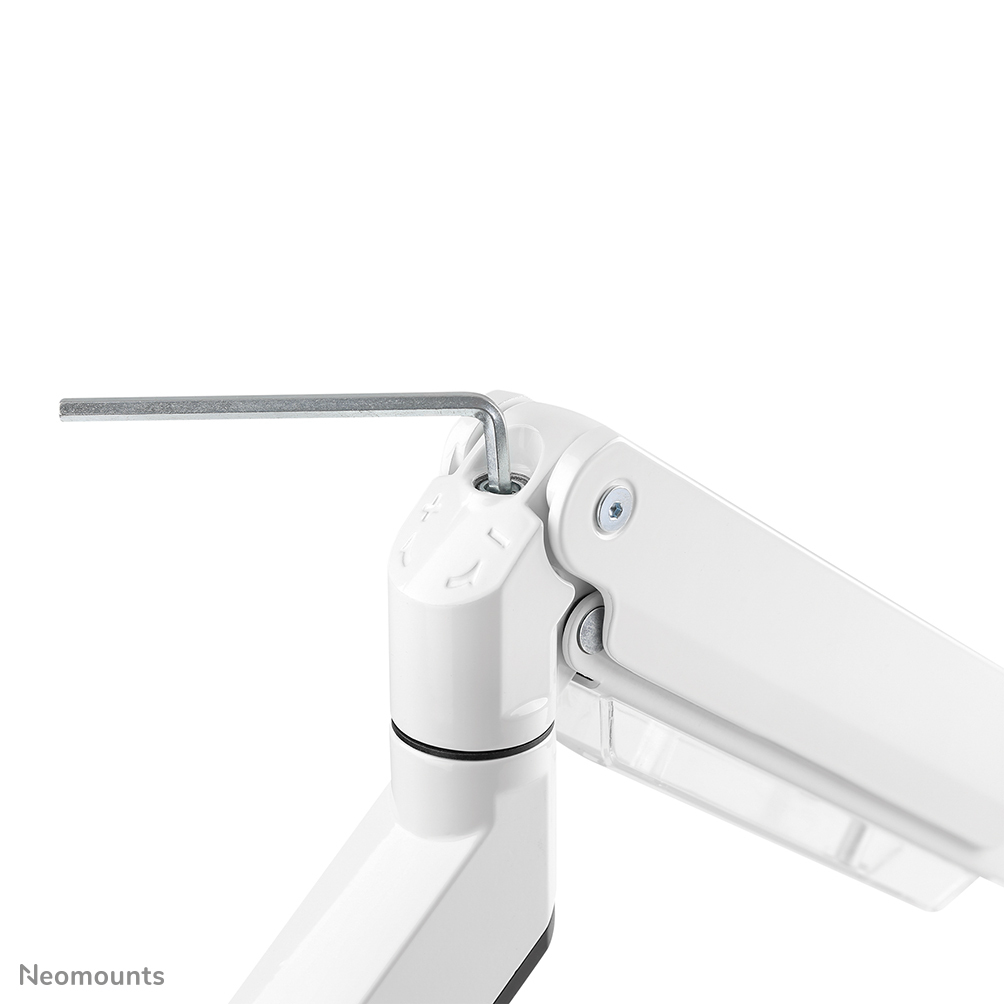 Neomounts NM-D775WHITEPLUS Monitorarm 10-49" - gasveer - Topfix - 180°-stop - Afbeelding 7