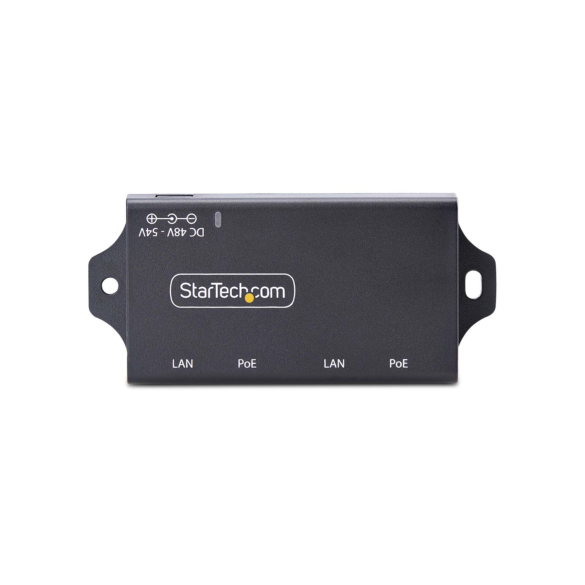 StarTech.com 2-Port Gigabit Midspan PoE+ Injector, 10/100/1000Mbps, PoE+ (802.3af/at), 30W, 1Gbps Ethernet, Wandmonteerbaar, Onbeheerde Inline Power Over Ethernet - Afbeelding 6