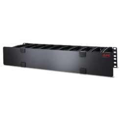 APC Horizontale kabelgeleider, 2U x 15 cm diep met bodemplaat voor het afsnoeren van kabels, enkelzijdig met afdekplaat - Afbeelding 2