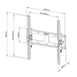 Techly ICA-PLB 131M tv-bevestiging 139,7 cm (55") Zwart - Afbeelding 5