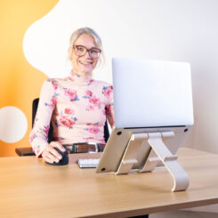 R-Go Tools Laptop- en tabletstandaard R-Go Treepod, ergonomisch en modulair, verstelbaar, biobased - Afbeelding 7