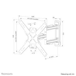 Neomounts WL40S-850BL14 TV-beugel wand 40-65" - full motion - snelle installatie - Afbeelding 21