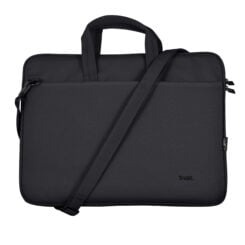 Trust Bologna Laptop Sleeve 16 inch - Laptop sleeve – Voor laptops tot 16 inch – Gerecycled polyester – Zwart - Afbeelding 3
