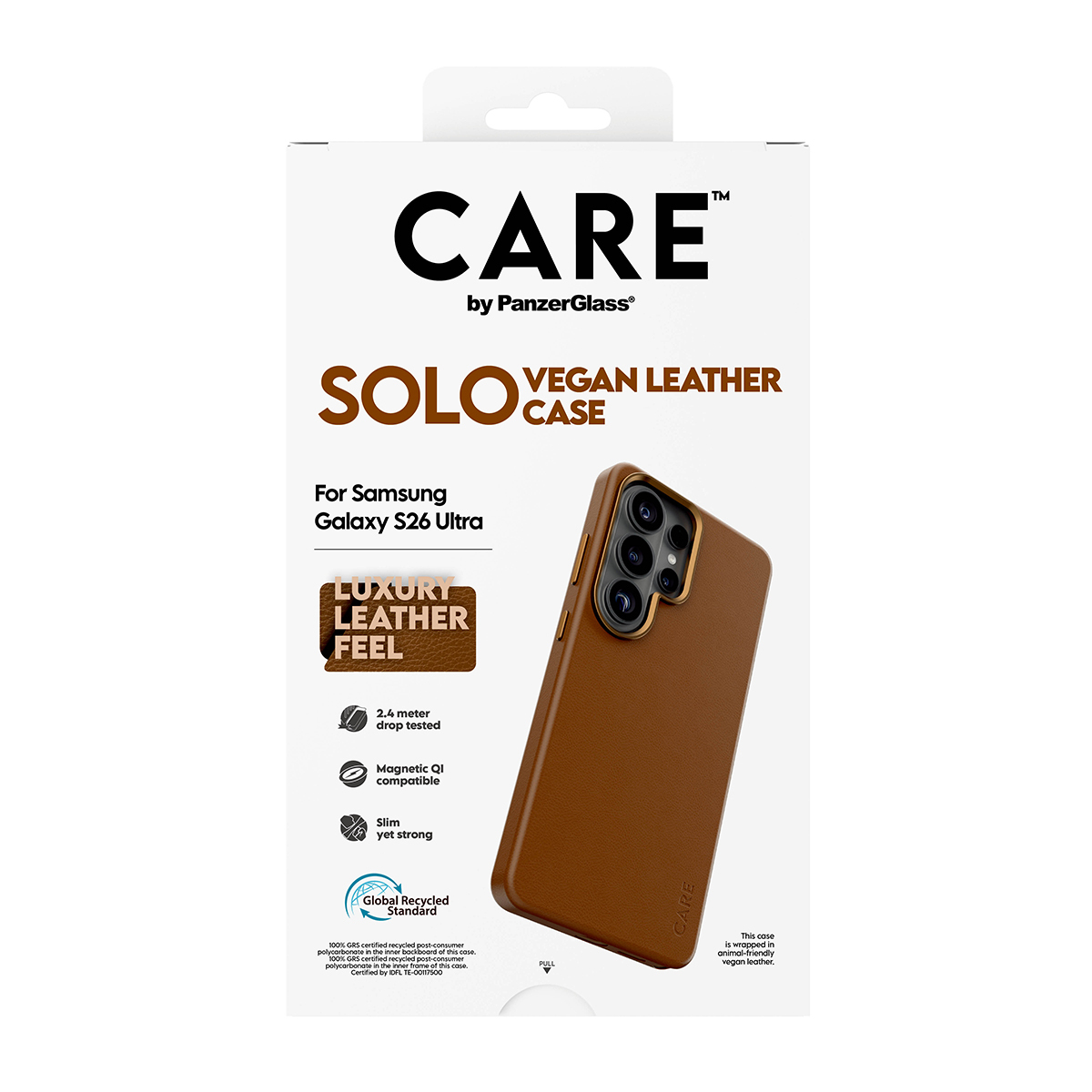 PanzerGlass CARE™ by ® Solo Case Brown w. Qi Samsung Galaxy S26 Ultra mobiele telefoon behuizingen Hoes Bruin - Afbeelding 4