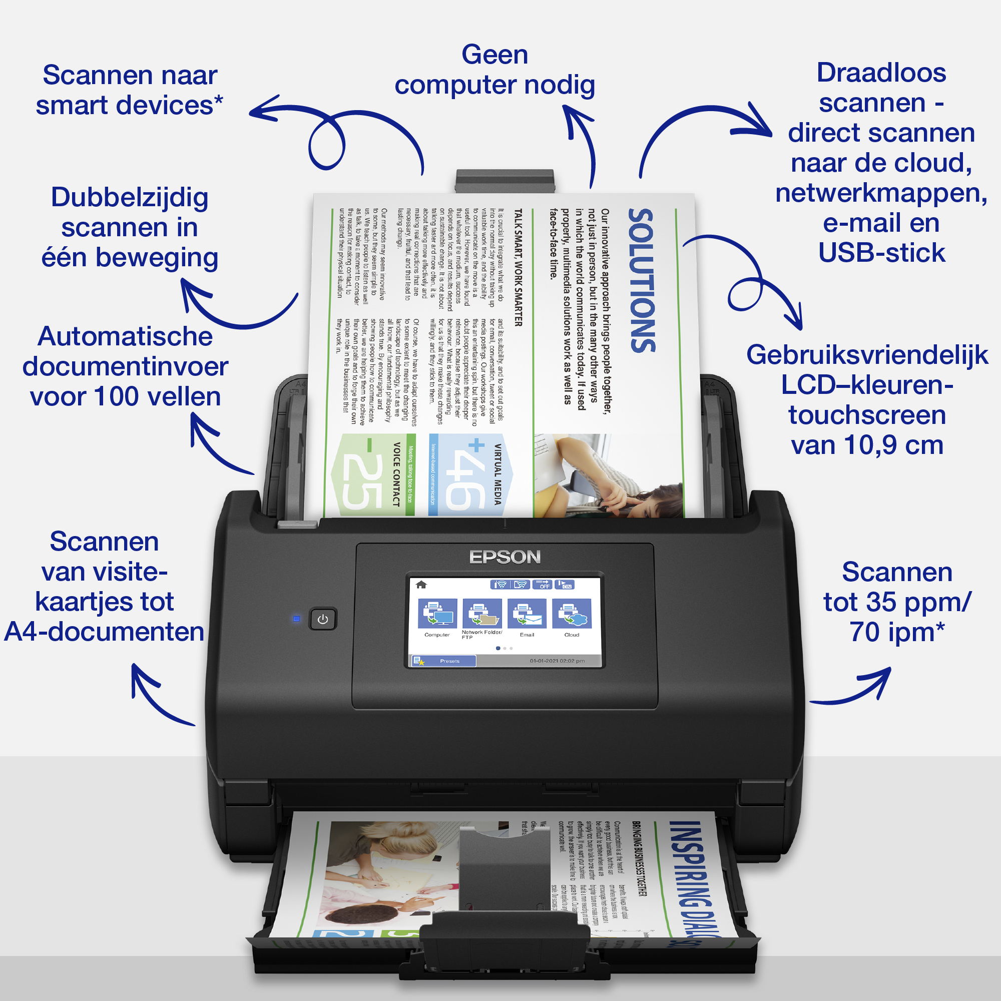 Epson WorkForce ES-580W, A4 automatische duplexscanner met Wi-Fi en gebruiksvriendelijk touchscreen - Afbeelding 22