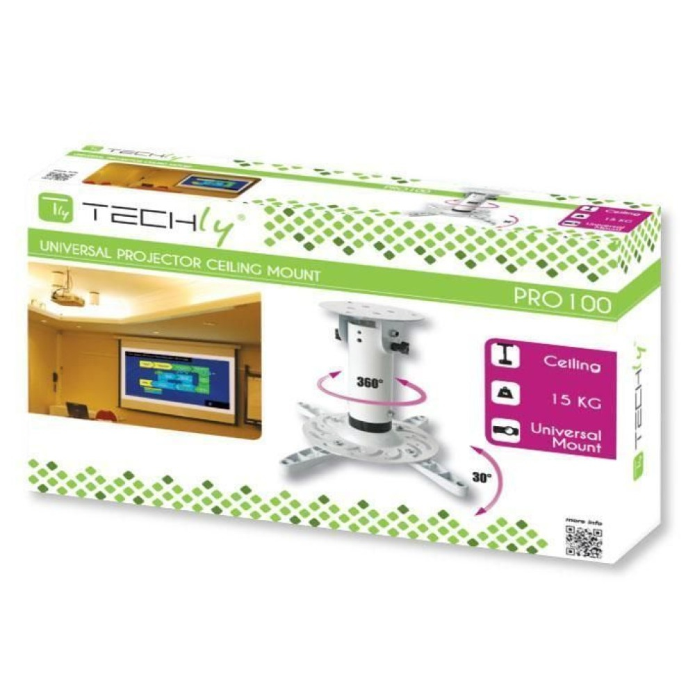 Techly ICA-PM 200WH projector beugel Plafond Wit - Afbeelding 3