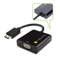 Techly IDATA HDMI-VGA4 video kabel adapter VGA (D-Sub) HDMI Type C (Mini) Zwart - Afbeelding 6