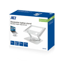 ACT Laptopstandaard 360° draaibaar, traploos in hoogte verstelbaar, Essentials - Afbeelding 6