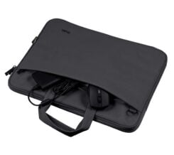 Trust Bologna Laptop Sleeve 16 inch - Laptop sleeve – Voor laptops tot 16 inch – Gerecycled polyester – Zwart - Afbeelding 6