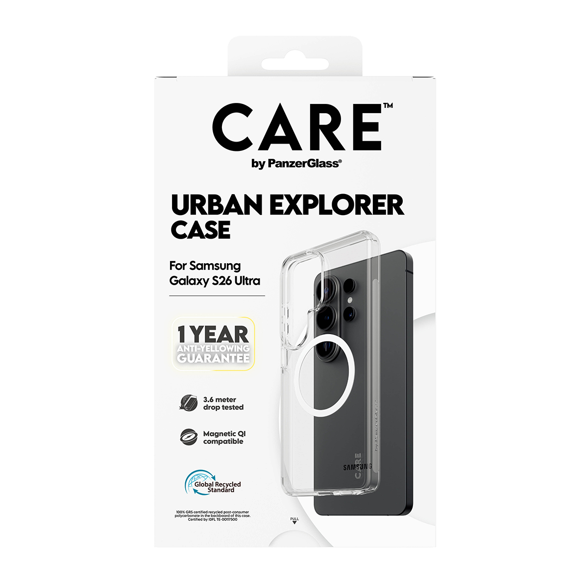 PanzerGlass CARE™ by ® Urban Explorer Case Transparent w. White Qi Samsung Galaxy S26 Ultra mobiele telefoon behuizingen Hoes Transparant - Afbeelding 4
