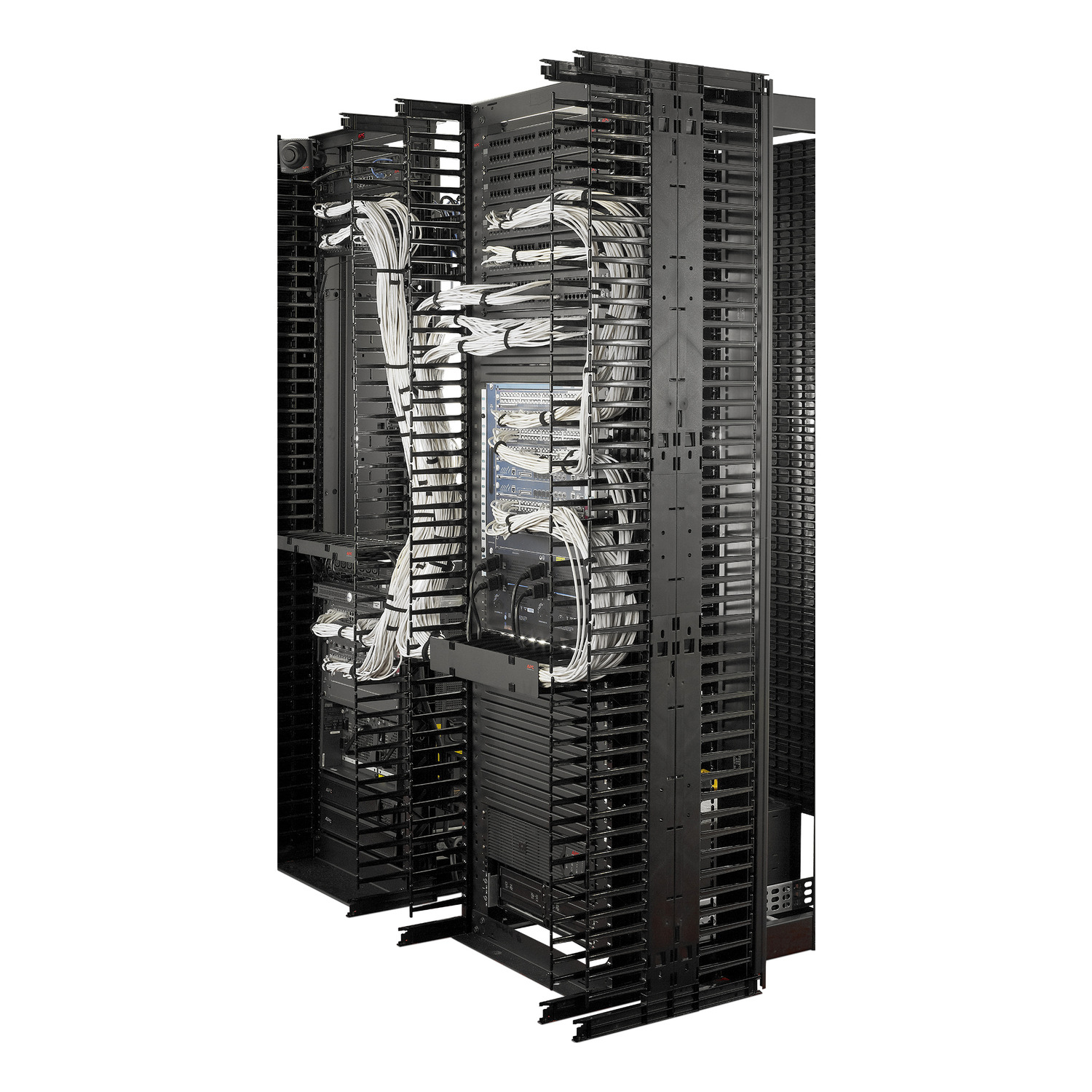 APC Valueline, verticale kabelmanager voor 2 & 4-stijls racks, 84"H X 6"B, enkelzijdig met deur - Afbeelding 10