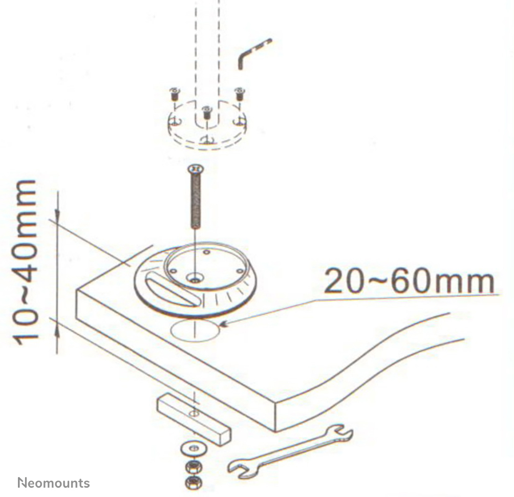 Neomounts FPMA-D9GROMMET Bureaudoorvoer - Afbeelding 3