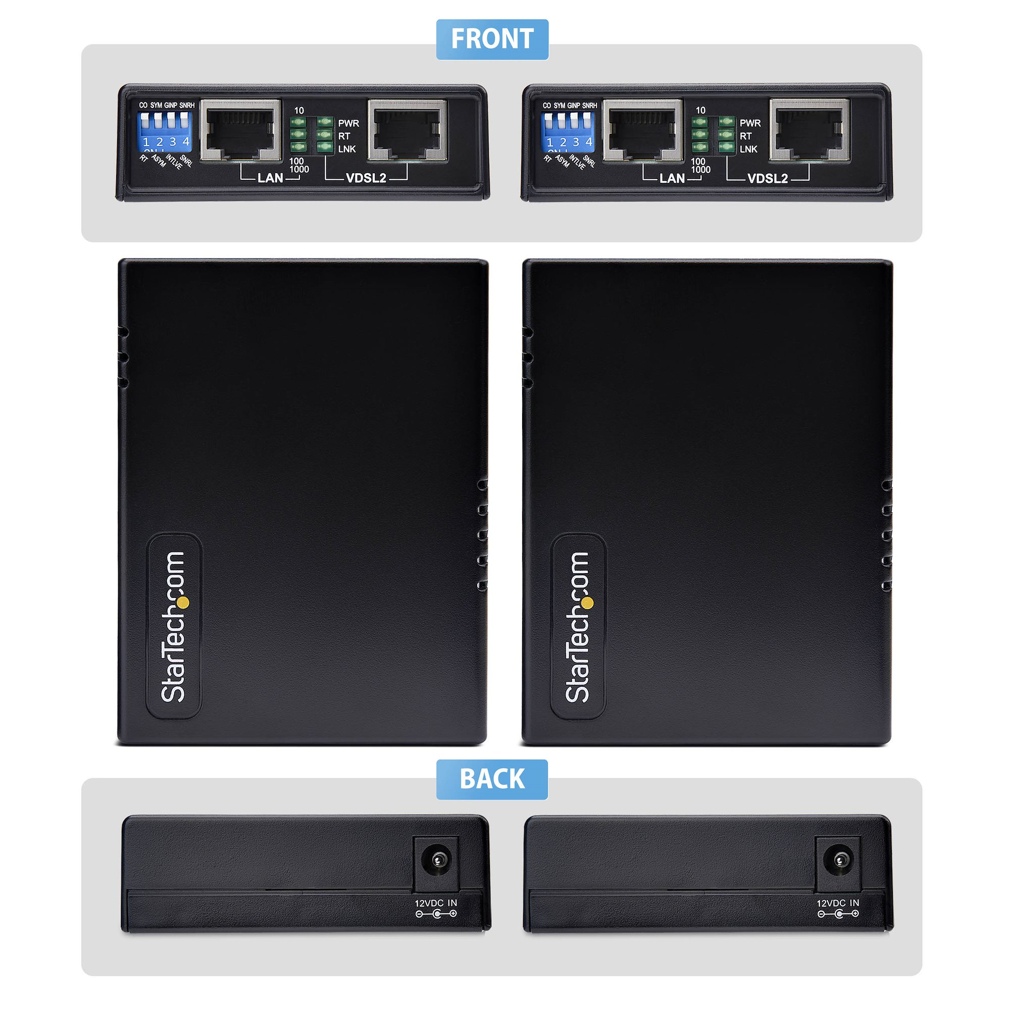 StarTech.com VDSL2 Ethernet Extender Kit via Single Pair Kabel, Tot 1km Long Range LAN Repeater over Telefoonlijn/CAT5e/CAT6, Vervanging voor 110VDSLEXTEU, TAA - Afbeelding 4