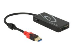 DeLOCK HUB USB 3.0 3 Port extern + 2 x SD Slo USB 3.2 Gen 1 (3.1 Gen 1) Type-A Zwart