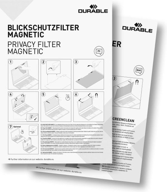 Durable 514357 schermfilter 33,8 cm (13.3) Laptop Randloze privacyfilter voor schermen