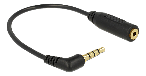 DeLOCK 0.175m 3.5mm/2.5mm audio kabel 0,175 m Zwart