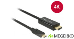 DeLOCK 85258 video kabel adapter 1 m USB Type-C HDMI Zwart