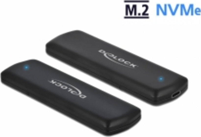 DeLOCK 42615 behuizing voor opslagstations SDD-behuizing Zwart M.2